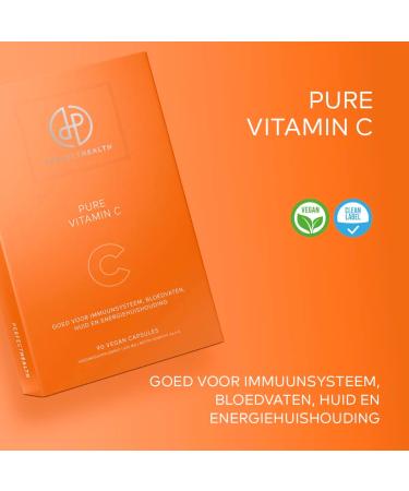  Perfect Health Perfect Health - Pure Vitamin C 1000mg - 30 Vegetarian Capsules - Immune System Collagen Skin & Energy - High Quality Additive-Free 15-Day Supply - Buy Online on GoSupps.com