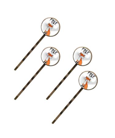 4PCS Handmade Barrettes Clip Set - Women's Hair Accessories, Bobby Hairpin Girls Headwear - Wild and Free Cartoon Fox Color16041 - Buy Online on GoSupps.com