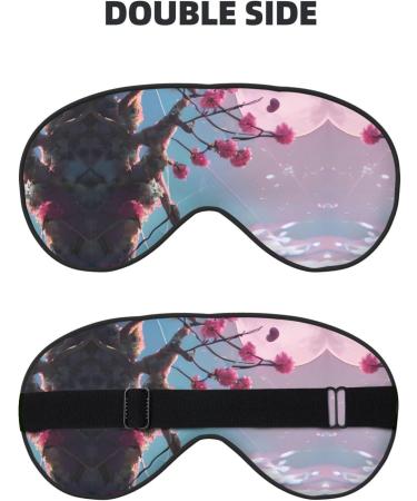 Small Pink Flowers Eye Mask - Soft Adjustable Sleep Mask for Men & Women | Comfortable Nighttime Eye Cover - Buy Online on GoSupps.com