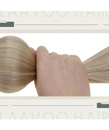 LAAVOO Blond Microring Extensions | Real Hair Micro Loop - Dark Ashblond Highlights #16/22 | 50g 45cm Pre-Bonded Extensions - Buy Online on GoSupps.com