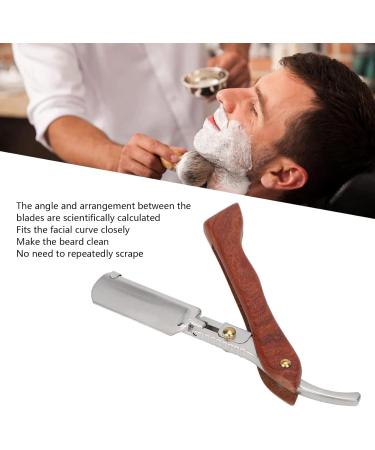Professional Straight Edge Razor for Mustache & Beard - PU Leather Rosewander Hand Razor for Men (No Blade) - Buy Online on GoSupps.com