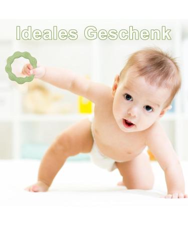 Buy BPA-Free Silicone Baby Toothbrush & Bite Ring Set | 2-Piece Dental Aid in Green & Pink Perfect Gifts for Newborns - Buy Online on GoSupps.com