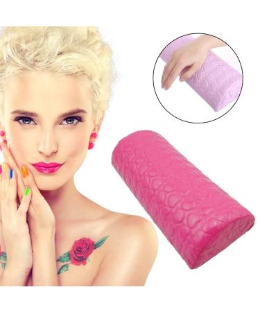 Nails Art Hand Cushion Sponge Pillow Holder Soft Arm Rest Manicure Tool Nail Form - (Color: Rose red)