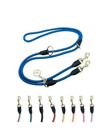 Hundeleine 3M Velvetier adjustable for large and medium -sized dogs |Paracord F hrleine |Nylon double linen with 2 carabiners (royal (blue) 3 m x 1.1cm) 3 m x 1.1cm royal (blue)