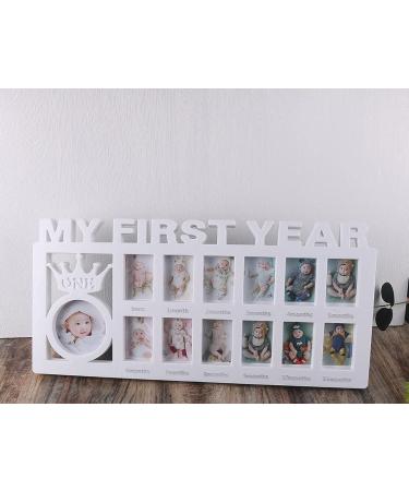 Baby Picture Frame - My First Year Memory Collage | Perfect First Birthday Gift | 12 Photos Gallery - Buy Online on GoSupps.com