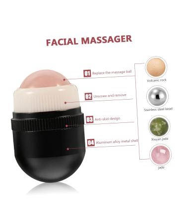 Balacoo 4 Sets Volcanic Stone Ball & Jade Roller Face Massage - Tighten Skin & Enhance Beauty | Eye Massager for Radiant Eyes - Buy Online on GoSupps.com