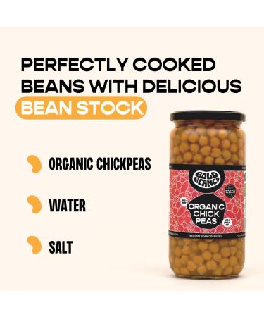 Bold Bean Co Organic Chickpeas. 1 x 700g Jar All Natural Ingredients Suitable for Vegans - Buy Online on GoSupps.com