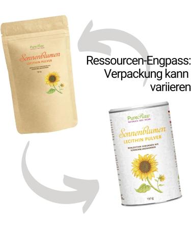 Buy Sunflower Lecithin Powder for Cooking & Baking | Vegan Emulsifier | Pureeraw 190g - Ideal for Healthy Recipes - Buy Online on GoSupps.com