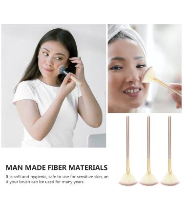 FRCOLOR 3pcs Esthetician Supplies: DIY Bronzer Fan & Multi-Function Highlighter Brush Set for Travel - Perfect for Makeup & Contouring - Buy Online on GoSupps.com