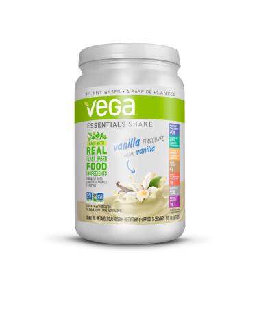 Vega Essentials Nutritional Shake Vanilla (18 Servings 619g) - Plant Based Vegan Protein Non Dairy Gluten Free