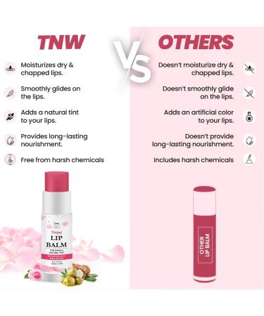 Shop Rose Multipurpose Tinted Lip Balm | 100% Natural Pink Tint for Dry & Chapped Lips | Long-Lasting Shea Butter & Vitamin E | 6g - Buy Online on GoSupps.com