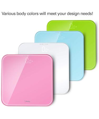 VisionTechShop S Body Digital Bathroom Scale - High Precision, Ultra Wide, 396lb Capacity, Pink - Buy Online on GoSupps.com