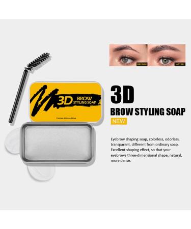 Eyebrow Soap Kit Eyebrow Gel Clear with Eyebrow Brush Transparent longlasting styling balm for natural eyebrows eyebrow pomade Raxove - Buy Online on GoSupps.com
