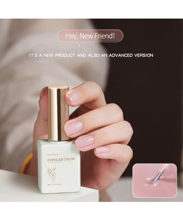 Jelly Gel Nail Polish Sheer Pink Gel Nail Varnish Translucent Nail Polish Soak-Off UV/LED Jelly Purple French Nail Gel Transparent Nude Gel Nail Polish for Nail Art Salon DIY - Buy Online on GoSupps.com