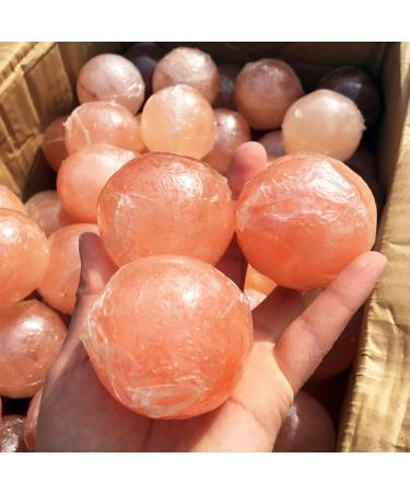PRETYZOOM Boule de Massage en Sel Naturel de L'Himalaya Savonnette Min raux Exfoliant Pierre de Cristal Orange pour Bain Hammam et Soins Peau D toxifiant et Revitalisant Accessoire Spa - Buy Online on GoSupps.com