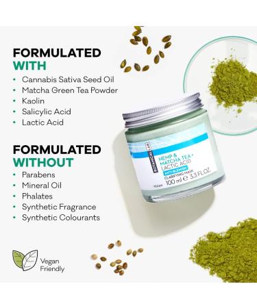 Botanical Lab Hemp Matcha Clarifying Face Mask 100ml Green Green Tea 100 millilitre - Buy Online on GoSupps.com