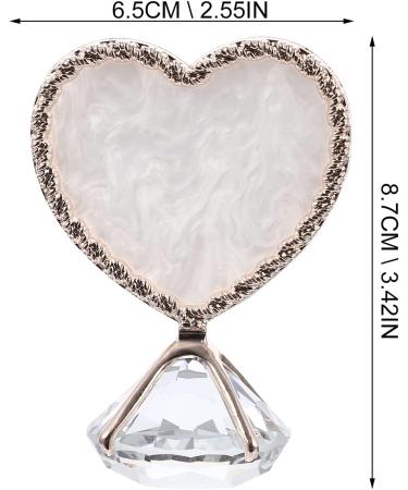 Minkissy Nail Art Display Stand Nail Color Mixing Board Nail Art Pallet Gel Manicure Tool Nail Art Painting Resin Nail Earring Display Stand Nail Mixing Crystal Heart-shaped Diamond Bottom Assorted Color 1 - Buy Online on GoSupps.com