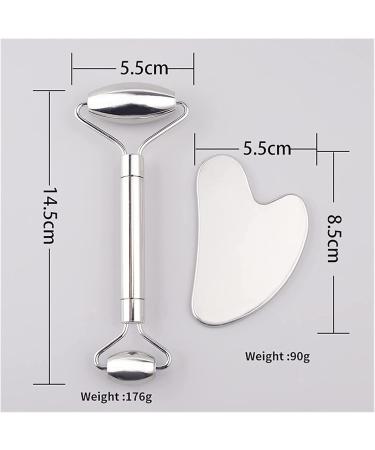 Premium Gua Sha Scraper Board Set - Stainless Steel Facial Roller & Massage Tools for Anti-Wrinkle & Cellulite Care | International Shipping Available - Buy Online on GoSupps.com