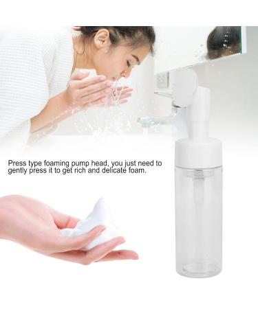 Buy Foam Bottle with Brush - Pump Bottle for Facial Cleanser | Round Concave Bottom & Silicone Brush Head - International Shipping Available - Buy Online on GoSupps.com