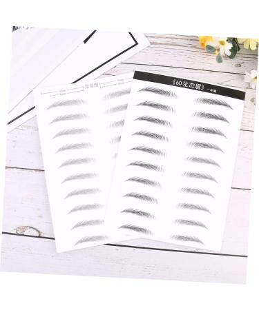 DRESSOOS 4 Sheets Pairs Eyebrow Sticker Hair-like Simulation Artificial Eyebrow Patch Black - Buy Online on GoSupps.com