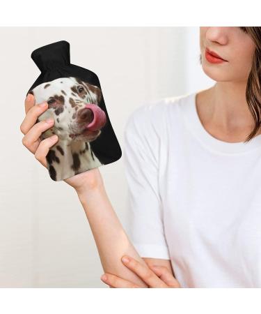Dalmatian Dog Hot Water Bottle with Plush Cover | Hand Warmer for Adults & Kids | 26.5x15.3cm | Cozy & Cute Gift - Buy Online on GoSupps.com