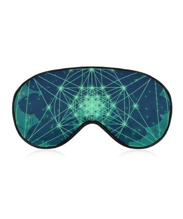 Tree with Sacred Geometry Symbols Sleep Eye Mask Soft Funny Eye Shade Blindfold Eye Cover Sleeping Mask for Travel