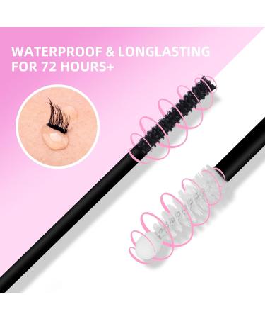 Lash Bond and Seal Kit - Waterproof Cluster Lashes Glue for DIY Extensions | 72-Hour Strong Hold Latex-Free Adhesive (2x5ml Black & Clear - Buy Online on GoSupps.com