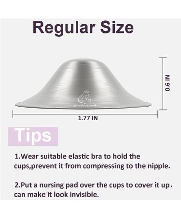 Boboduck Silver Nursing Cups - Nipple Shields for Newborn Breastfeeding - Soothe & Protect Nipples - Trilaminate 999 Silver (Regular Size) - Buy Online on GoSupps.com