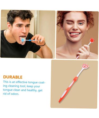 Angoily 10 PCS Silicone Tongue Cleaning Brush - Children's Multifunctional Oral Care Tools - Tongue Scrapers in Blue & Orange - 19.5x3x0.6cm - Buy Online on GoSupps.com
