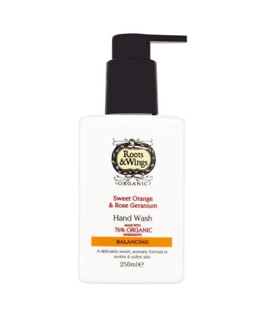 Roots & Wings Organic Balancing Sweet Orange and Rose Geranium Hand Wash 250ml