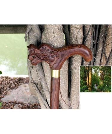 Solid Wooden Walking Cane Wood Canes Wooden Cane Faucet Handle Wenge Walking Stick Old Man Crutches Solid Wood Walking Stick Walking Aid Brown for Elderly Seniors - Buy Online on GoSupps.com