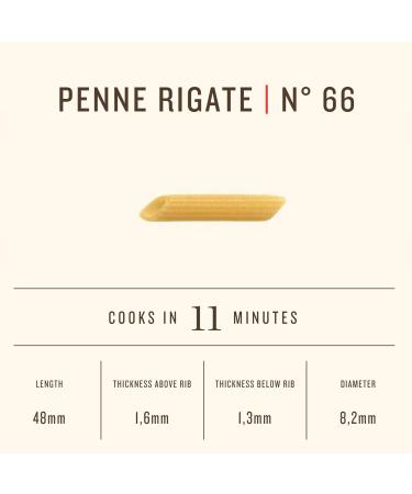 Rummo Penne Rigate No. 66 - 1 LB Pack of 5 | Authentic Italian Pasta - Buy Online on GoSupps.com