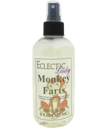 Monkey Farts Body Spray (Double Strength) 16 ounces Body Mist for Women with Clean Light & Gentle Fragrance Long Lasting Perfume with Comforting Scent for Men & Women Cologne with Soft Subtle 16 Fluid Ounces (Double Strength)