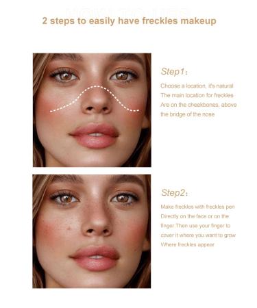 AKARY Freckle Pen - Waterproof Lifelike Freckle Makeup Concealer for Natural Effortless Sun Kissed Look (Light Brown) - Buy Online on GoSupps.com