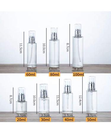 Hemoton 5pcs 20ml Mini Glass Pump Bottles - Refillable Perfume & Essential Oil Dispenser for Travel & Home (Silver) - International Shipping Available - Buy Online on GoSupps.com