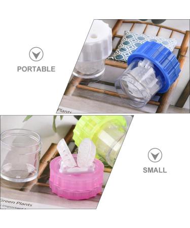 Lurrose 4-Piece Colored Contact Lens Cleaning Box - Travel-Friendly Manual Lens Cleaner & Magnifying Case for Daily Use - Buy Online on GoSupps.com