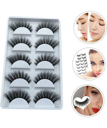 minkissy 5 Pairs Fake Eyelashes Beauty Accessories Fake Makeup Lashes False Eyelashes Bulk Natural Fluffy False Faux Lashes Bulk Makeup Girl Eyelashes 3d Set Fiber Hand Made - Buy Online on GoSupps.com