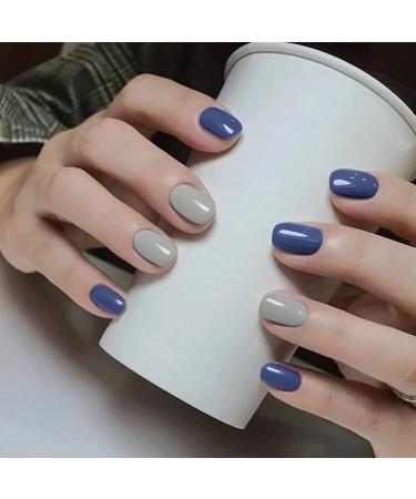 576Pcs 24Sets Short Press on Nails | Colorful Solid Short Fake Nails for Women - Nail Salon Art DIY - Buy Online on GoSupps.com