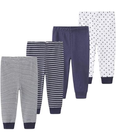 Chamie Newborn Baby 10-Piece Clothing Set - Short-Sleeved Bodysuits, Pants, Vests in Pure Cotton - Navy Blue - Unisex - Sizes 0-12M - Buy Online on GoSupps.com