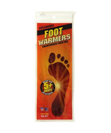 Grabber FWMLES3 Foot Warmer (3 Pair/Pack) Medium/Large