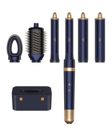 6 in 1 Air Styling & Drying System: Automatic Rotating Hot Air Brush Curling Iron with Storage Case | Style Curl and Touch Up Hair