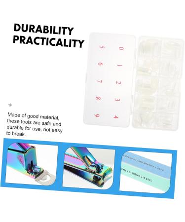 minkissy French Manicure Kit 3 Sets Nail Set Major Plastic Nail Hallow - Buy Online on GoSupps.com