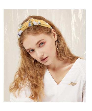 TOBATOBA 10-Piece Women's Knotted Headband Set - Non-Slip Floral & Solid Color Turbans - Stylish Hair Accessories - Buy Online on GoSupps.com