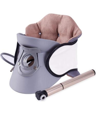 Ininosnp neck support cervical neck traction device multidimensional traction 360 fixed winding airbag compression for the alignment of the spine at home (color: bianco)