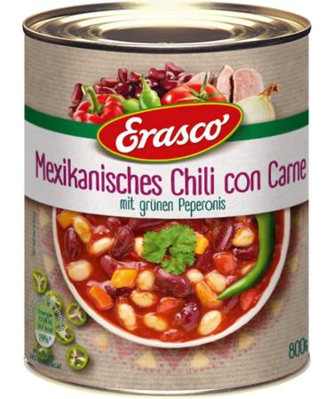  n.v. Erasco con Carne Mexican Chili Peppers with Green Chili Peppers 800g (Pack of 3) - Buy Online on GoSupps.com