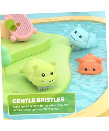 Fomiyes 5-in-1 Shampoo Brush & Scalp Massager - Baby Bath & Shower Brushes with Handle - Silicone Scrub for Gentle Cleaning - Buy Online on GoSupps.com