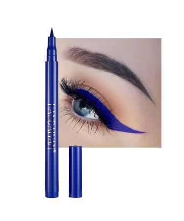 Liquid Eyeliner  Deep Blue Eyeliner Liquid  Long-lasting Colored Eyeliners  White Black Red Brown Green Purple Waterproof High-pigmented Colorful Eyeliners for Eye Makeup 1PC Deep Blue 06 DeepBlue - Buy Online on GoSupps.com