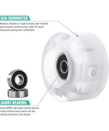 Mopoin 8 Pack 82A Roller Skate Wheels | 32mm X 58mm | Indoor/Outdoor Quad Skate Wheels with ABEC-9 Bearing | Durable Wear-Resistant PU | Blue | Double-Row Skating Accessories - Buy Online on GoSupps.com