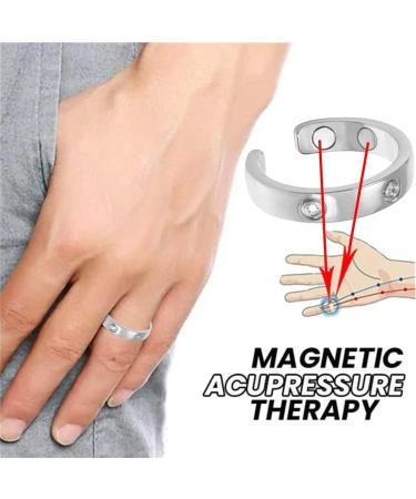 Artocct Lymphatic Drainage Magnet Ring - 2PC Adjustable Weight Loss & Blood Sugar Controller - Unisex Open Finger Design - Buy Online on GoSupps.com