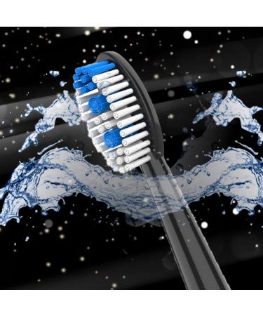 NetGen Replacement Sonic Toothbrush Heads - Soft & Comfortable - Compatible with All Models - Black (Pack of 2) - Buy Online on GoSupps.com